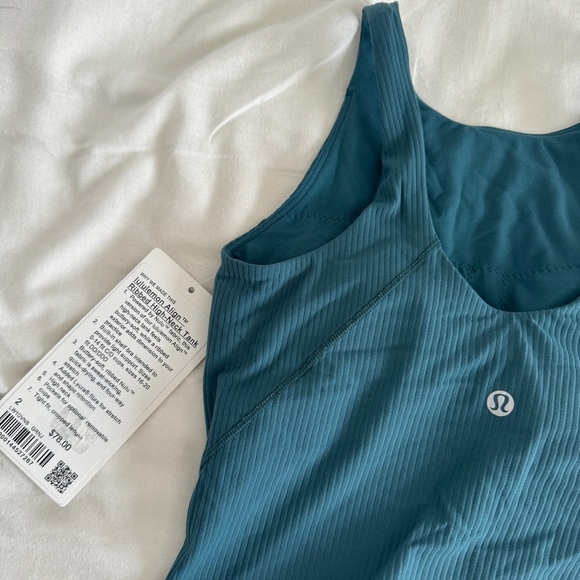 🆕 Lululemon Align Ribbed High Neck Tank - Green Jasper - Picture 6 of 11